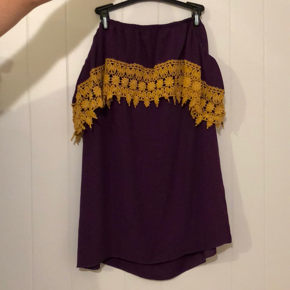 Purple and gold dress